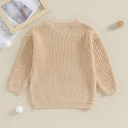 Little Brother Embroidery Crew Neck Pullover