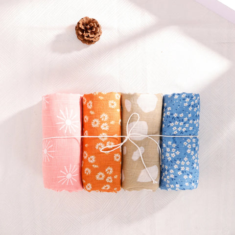 4PC Muslin Swaddle Blankets