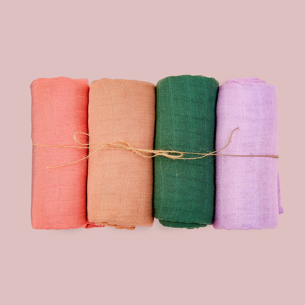 4PC Muslin Swaddle Blankets