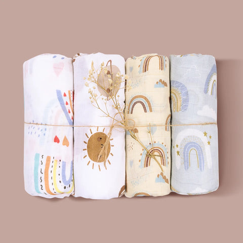 4PC Muslin Swaddle Blankets