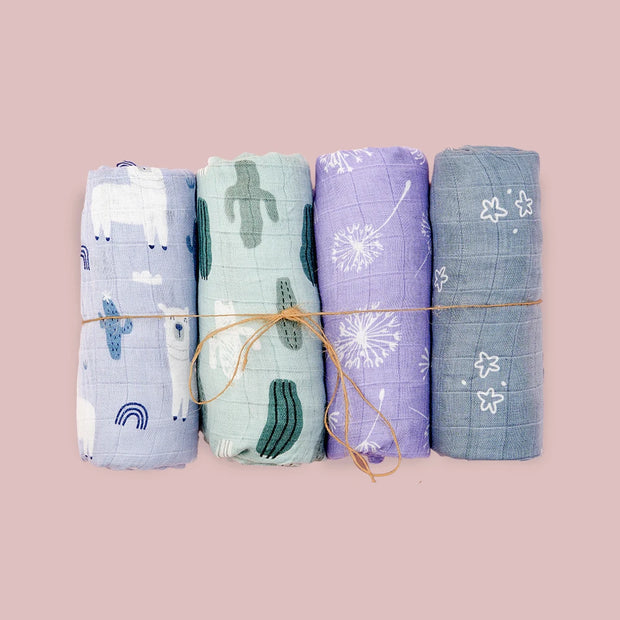 4PC Muslin Swaddle Blankets