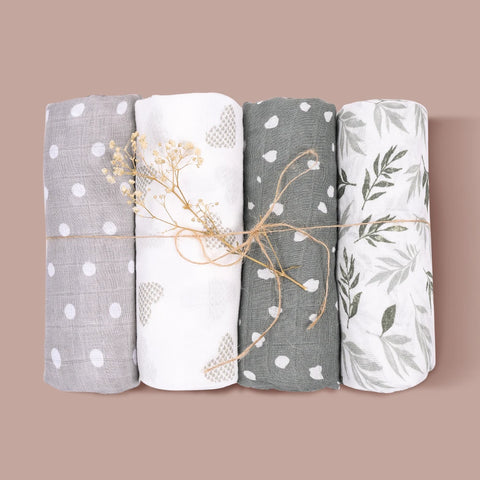 4PC Muslin Swaddle Blankets