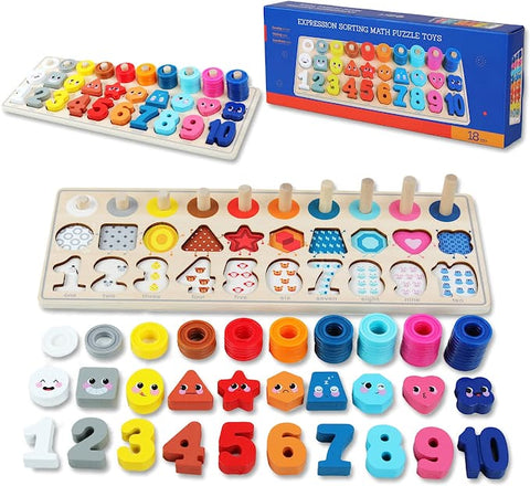 Colorful Number Shape Math Blocks for Kids - Plush Baby Mart