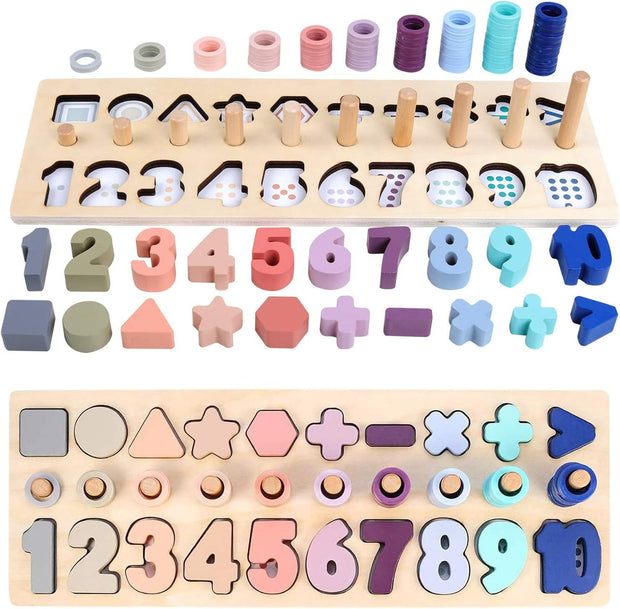 Colorful Number Shape Math Blocks for Kids - Plush Baby Mart