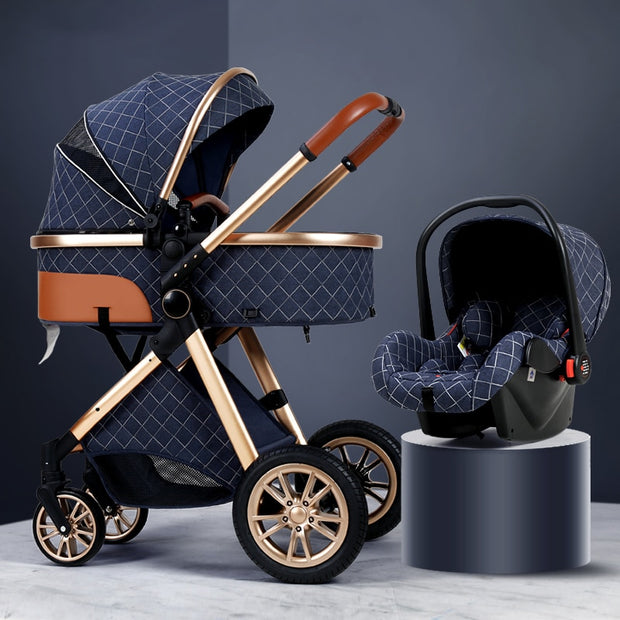 Luxury 3 in 1 Baby Stroller - Plush Baby Mart