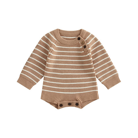 Long Sleeve Knit Romper - Plush Baby Mart