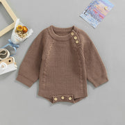 Long Sleeve Knit Romper - Plush Baby Mart