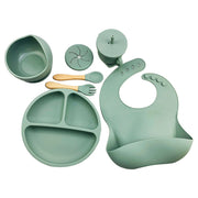 Baby Silicone Bowl Bibs Set - Plush Baby Mart