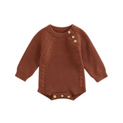 Long Sleeve Knit Romper - Plush Baby Mart