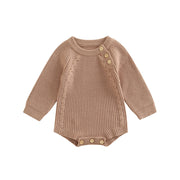 Long Sleeve Knit Romper - Plush Baby Mart