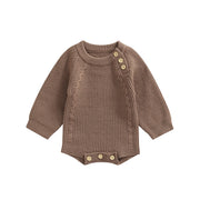 Long Sleeve Knit Romper - Plush Baby Mart