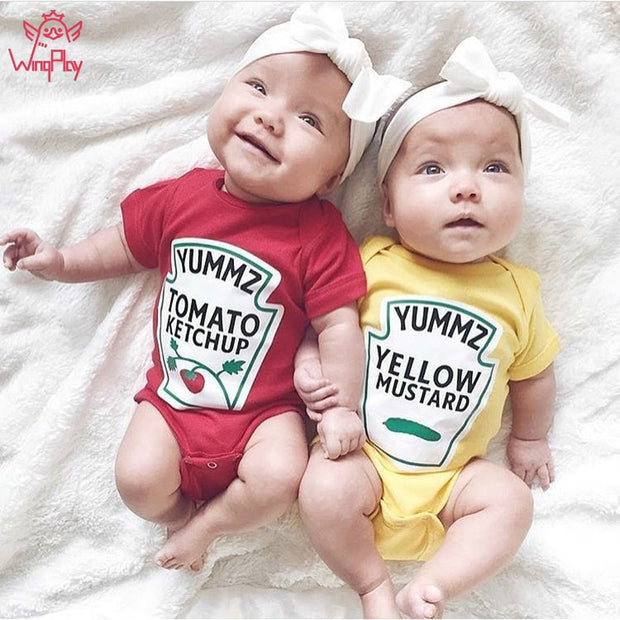 Ketchup & Mustard Onesie - Plush Baby Mart