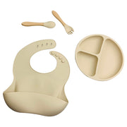 Baby Silicone Bowl Bibs Set - Plush Baby Mart