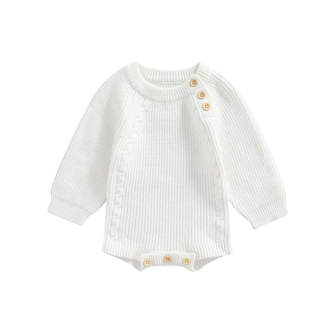 Long Sleeve Knit Romper - Plush Baby Mart