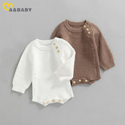 Long Sleeve Knit Romper - Plush Baby Mart