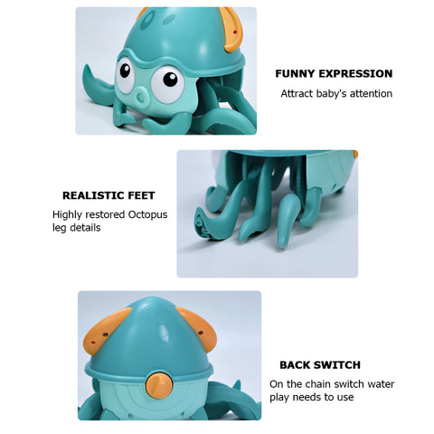 Baby Octopus Clockwork Bath Toys - Plush Baby Mart