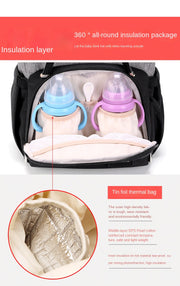 Baby Diaper Bag with USB Port - Plush Baby Mart