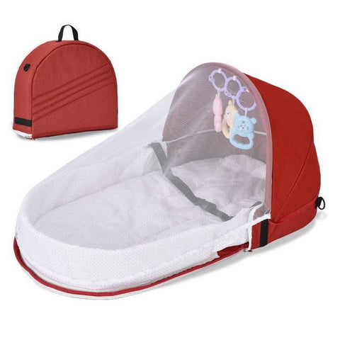 Foldable Baby Bed With Mosquito Net - Plush Baby Mart